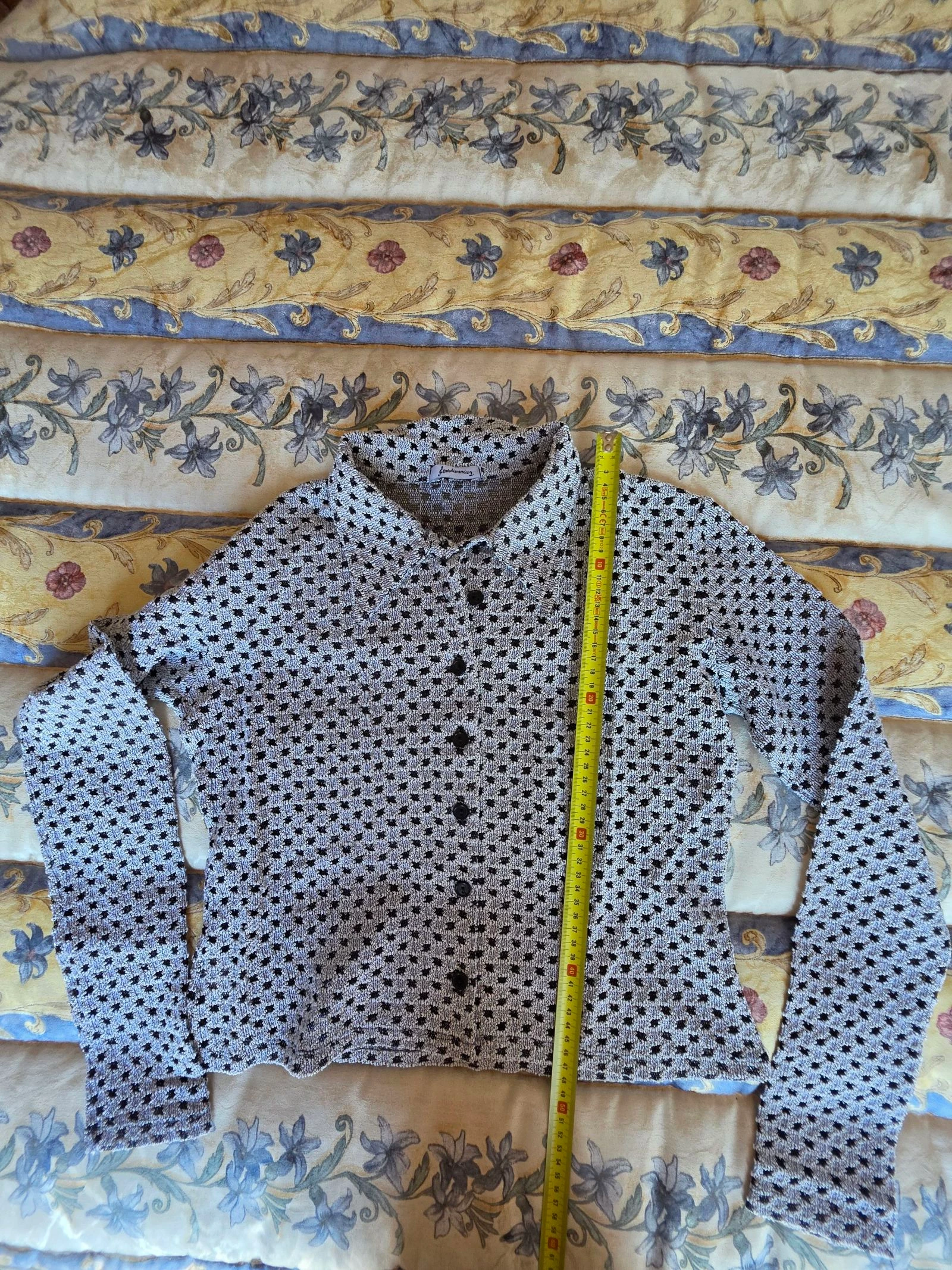 Camisa Stradivarius de renda cinza e preta Tamanho 44 – photo 7